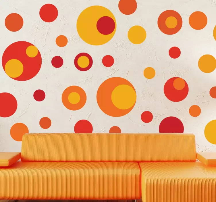 Nálepka teplé tóny kruh - TenStickers