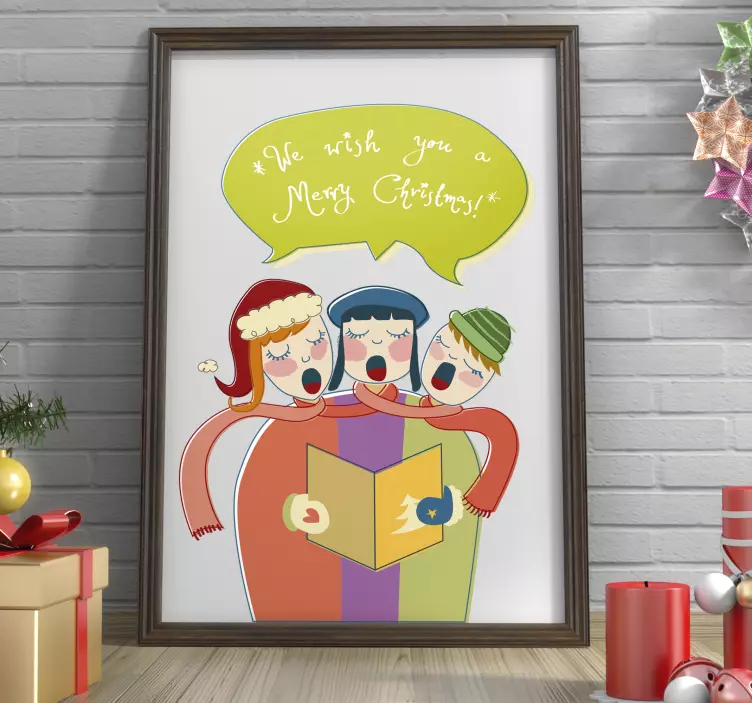 Nálepka vánoční trio carol - TenStickers