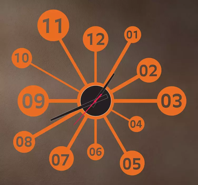 Nálepka vědy nástěnné hodiny - TenStickers