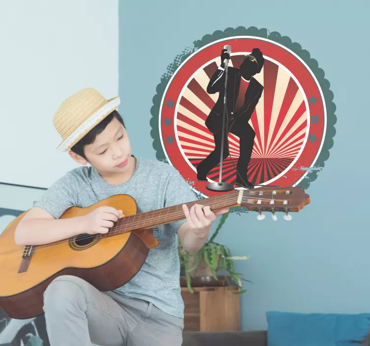 Nálepka vinobraní rockový zpěvák - TenStickers