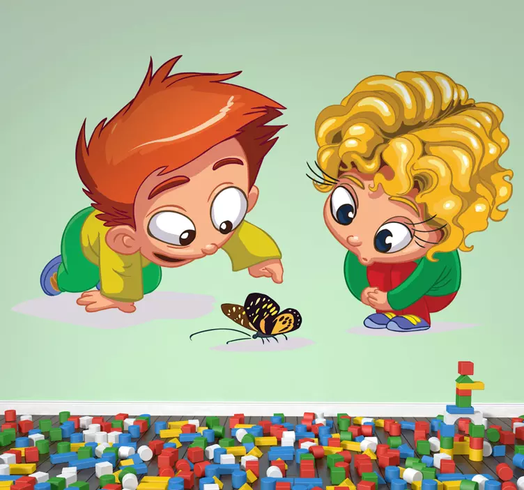 Nálepka zvědavé děti - TenStickers