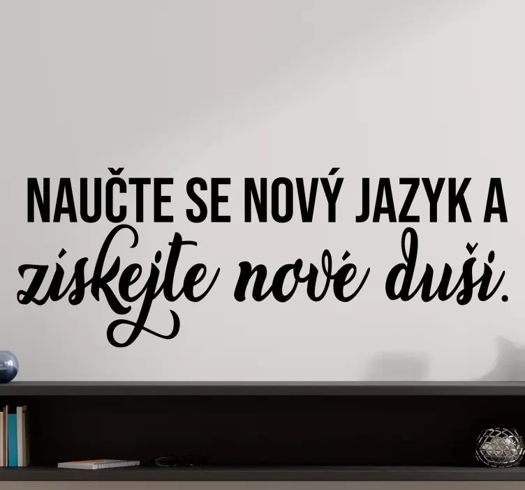 Naučit se nový jazyk samolepka na zeď - TenStickers