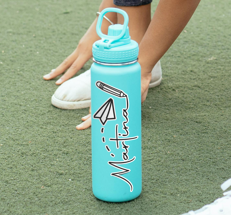 Název láhve přizpůsobitelná nálepka - TenStickers