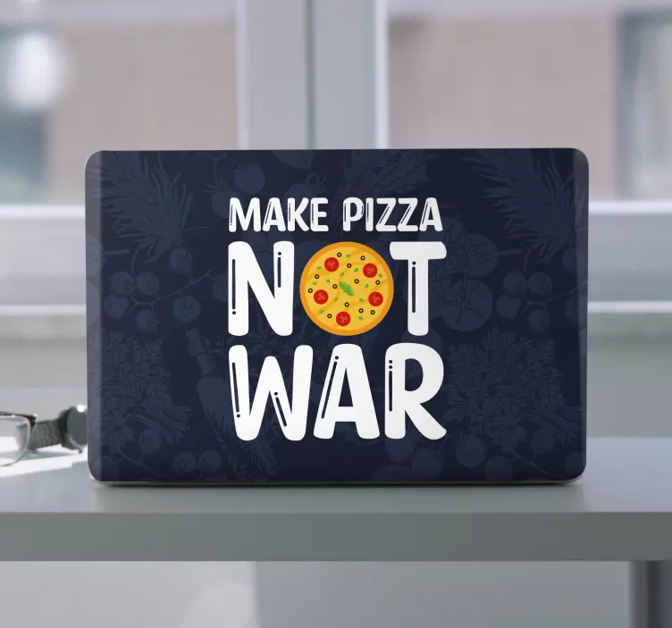Dělejte pizzu, ne válku Samolepka na notebook - TenStickers