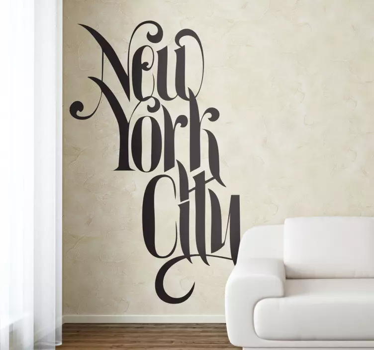 New york city text obtisk - TenStickers