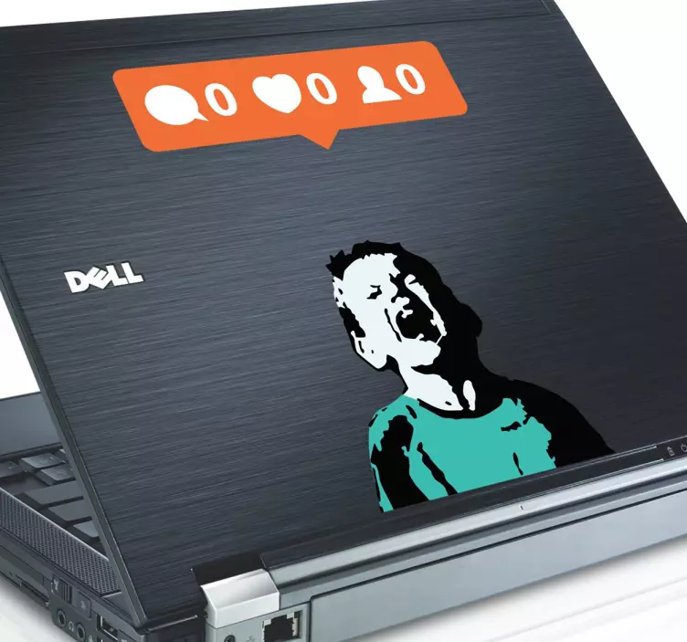 Nikdo mě nemá rád banální laptop nálepka - TenStickers