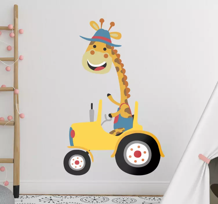 Nálepka obrysu traktoru - TenStickers