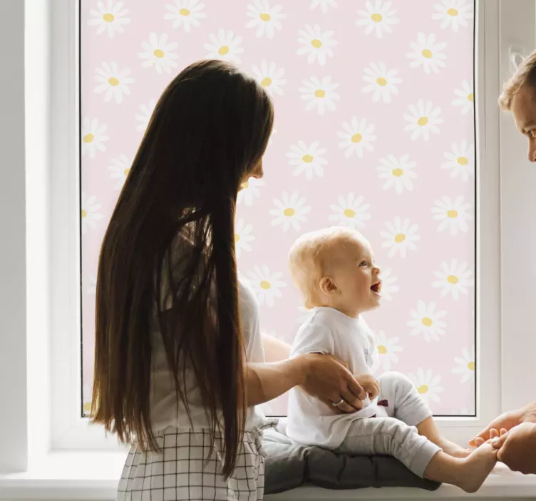 Nálepka na okno se vzorem sedmikrásky - TenStickers