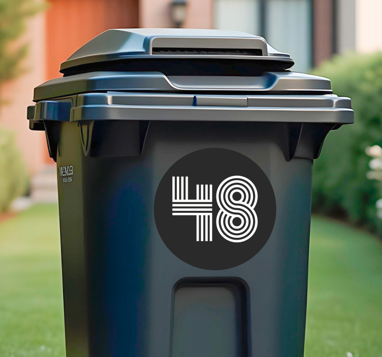 Nálepka kontejneru s čísly retro - TenStickers