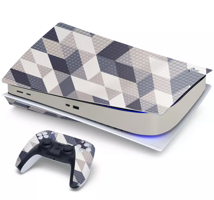 Skandinávská geometrická nálepka ps5 - TenStickers