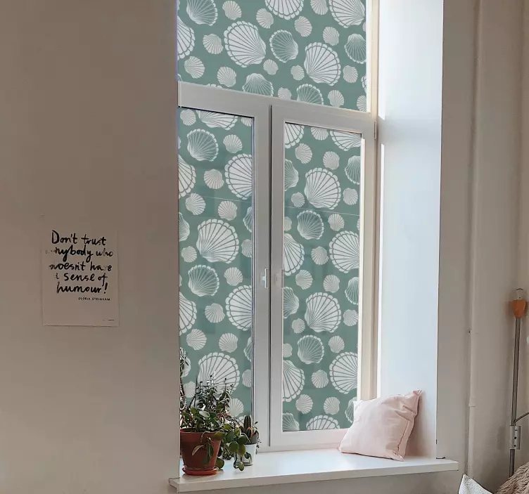 Nálepka na okno svět mušlí - TenStickers