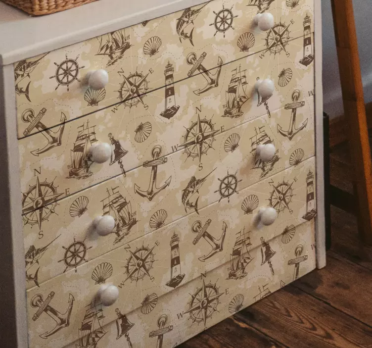 Nálepky na nábytek z mořských předmětů - TenStickers