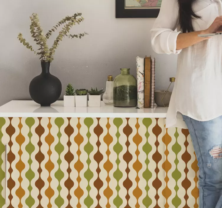 Nálepka s nábytkem ze 70. Let - TenStickers