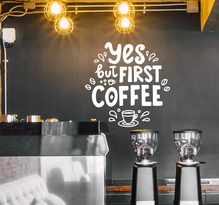 Ok první nálepka na pití kávy - TenStickers