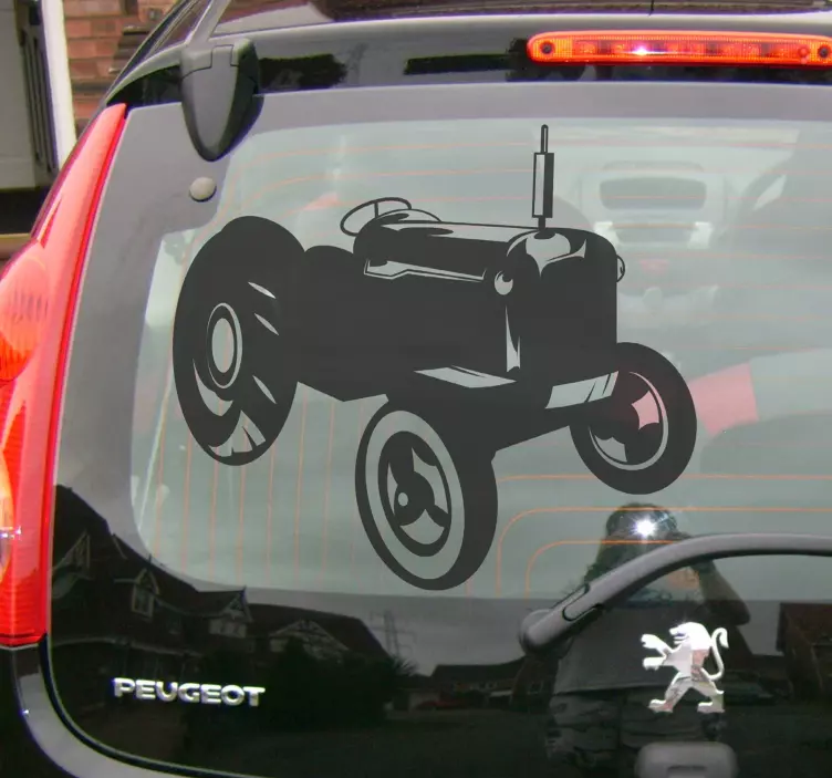 Starý styl farmy traktor auto štítek - TenStickers