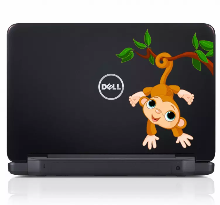 Opice visí na stromě děti nálepka - TenStickers