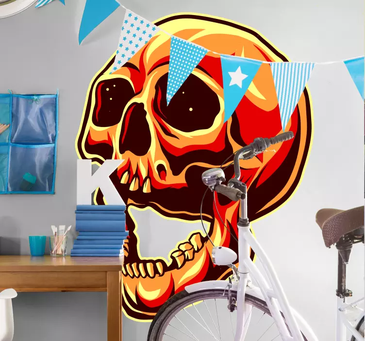 Originální lebka nálepka halloween nálepka - TenStickers