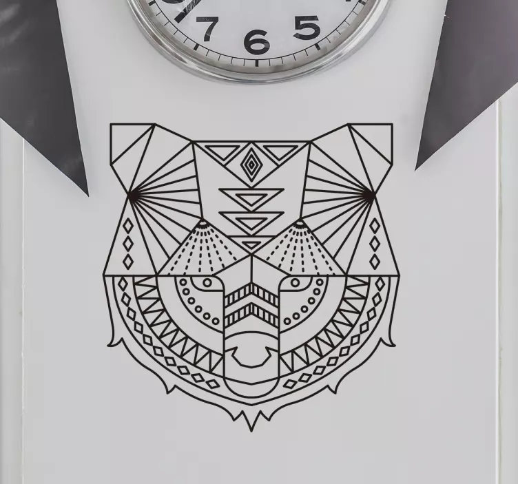Geometrický medvěd divoký obtisk - TenStickers