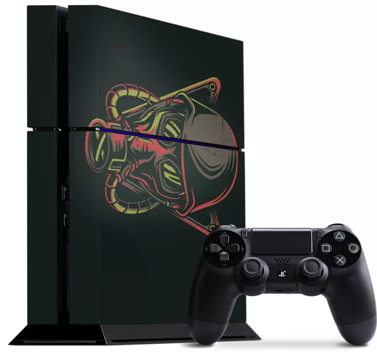 Osoba s nálepkami masky ps4 - TenStickers