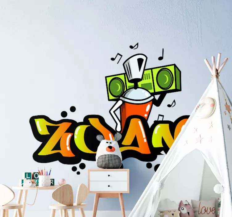 Osobní název graffiti městská nálepka - TenStickers