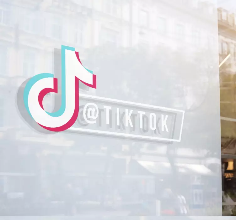 Personalizovaná nálepka na okno tiktok - TenStickers