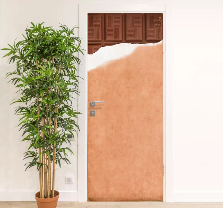 Otevřená samolepka na dveře čokoládové tyčinky - TenStickers