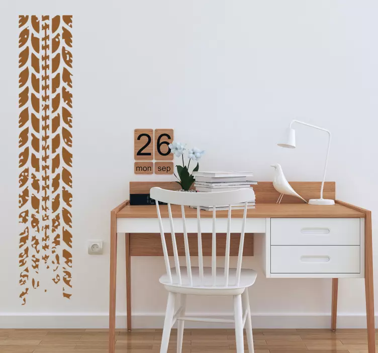 Ozdobná nálepka na stěnu pneumatiky - TenStickers