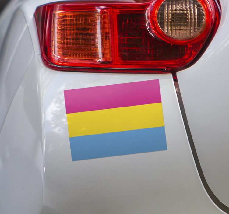 Pansexuální vlajka samolepka na auto - TenStickers