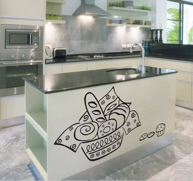 Pečivo košík kuchyňské obtisky - TenStickers