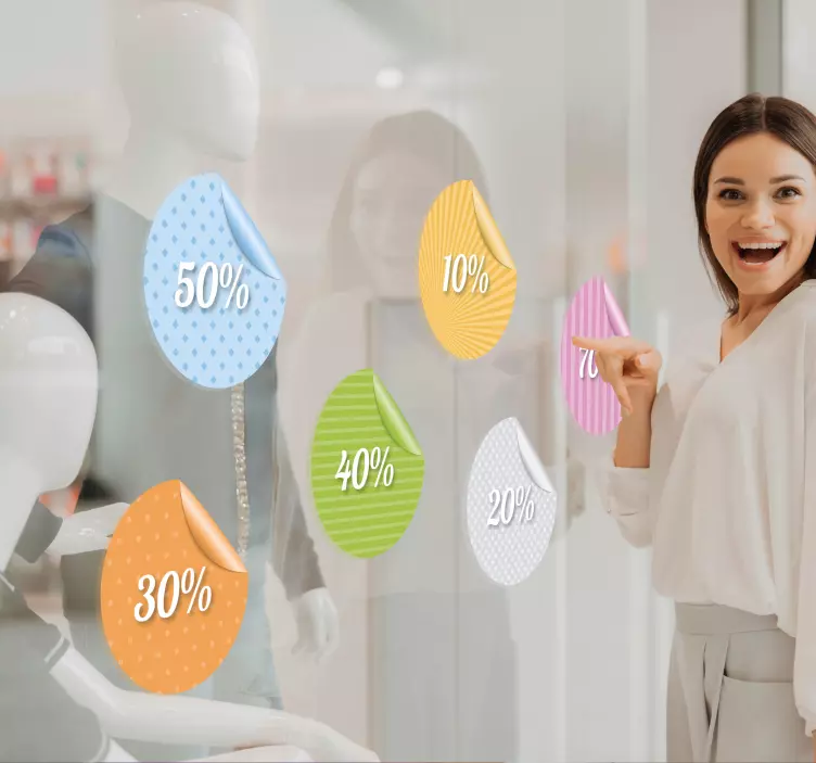 Peeling sleva přizpůsobitelné samolepky - TenStickers