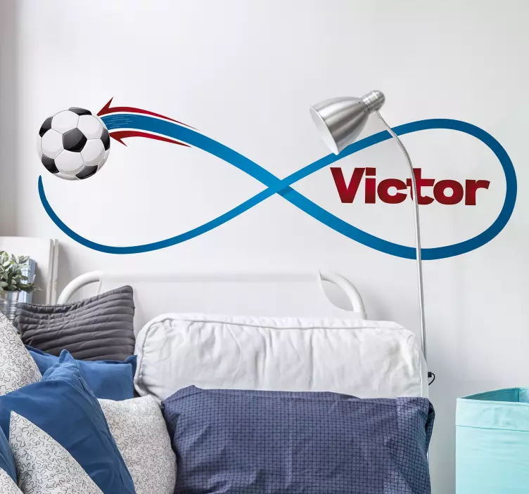 Personalizovaná nekonečná nálepka na fotbal - TenStickers