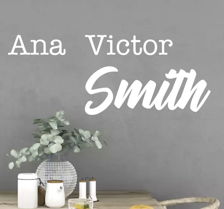 Vlastní svatební jména manžela a manželky - TenStickers