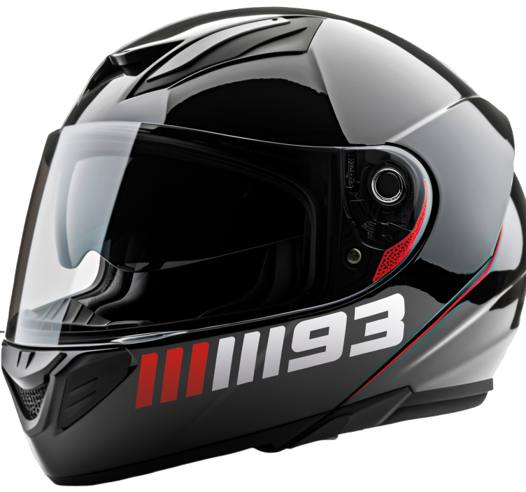 Personalizovaný design čísla samolepka na motorku - TenStickers