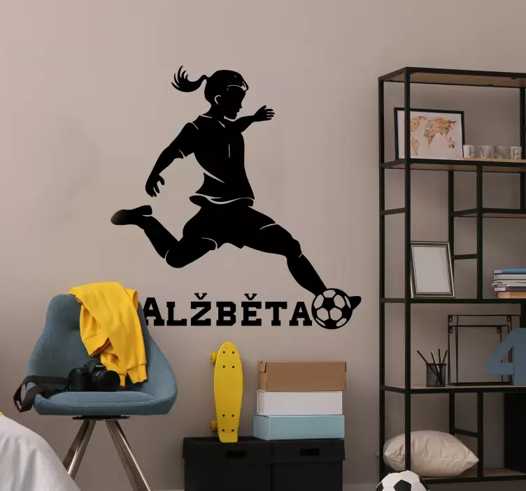 Personalizovatelné fotbalové nálepky na zeď - TenStickers