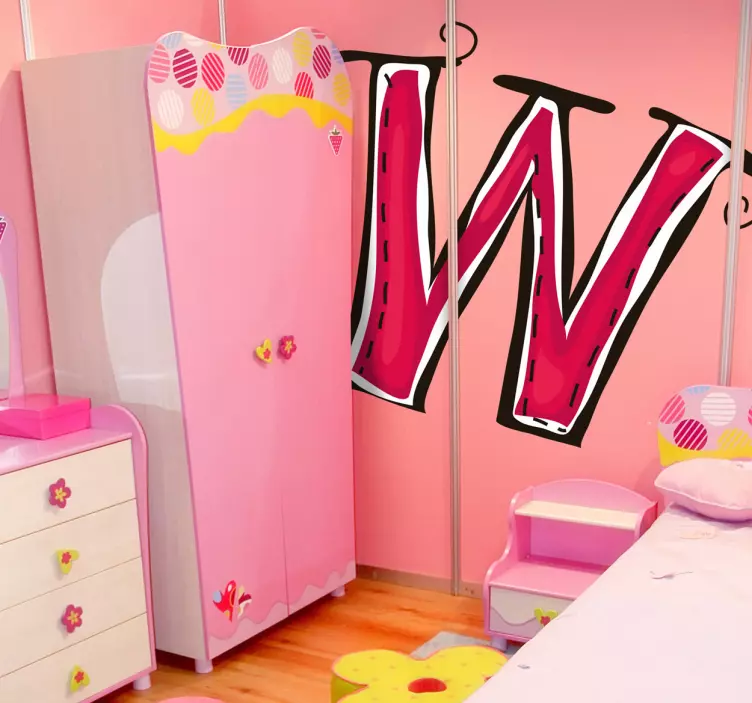 Písmeno w nálepka - TenStickers