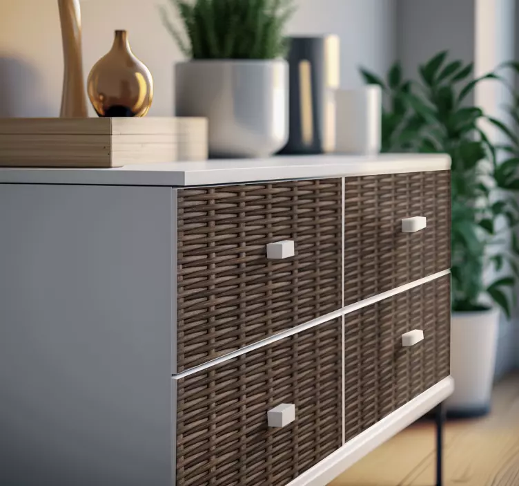 Pletivo z rattanu Nábytek nálepka - TenStickers