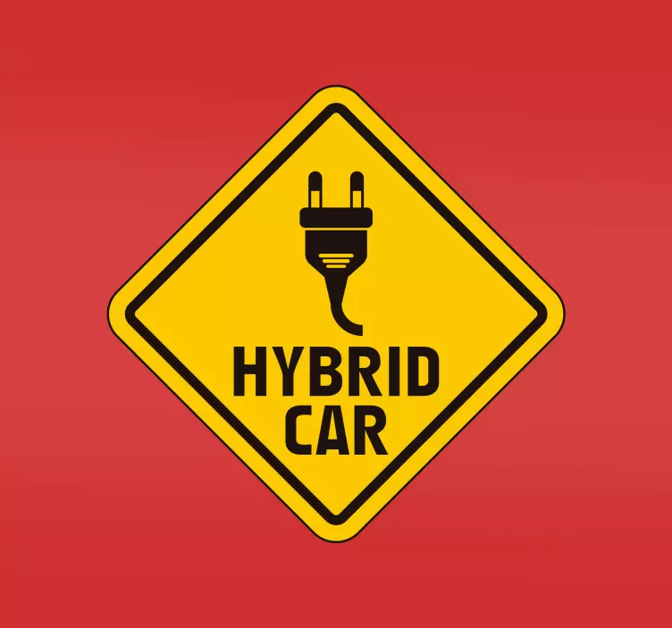 Nálepka hybridního automobilu s plug-in - TenStickers