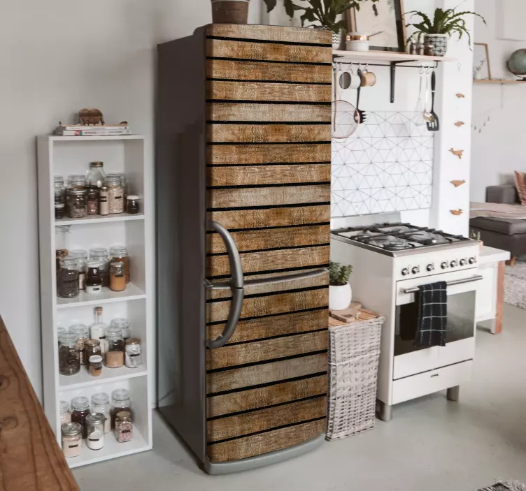 Nálepka na lednici z dřevěných palet - TenStickers