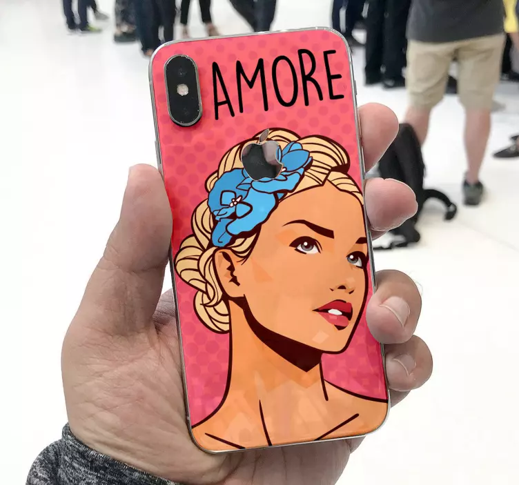 Pop blondýnka iphone nálepka - TenStickers