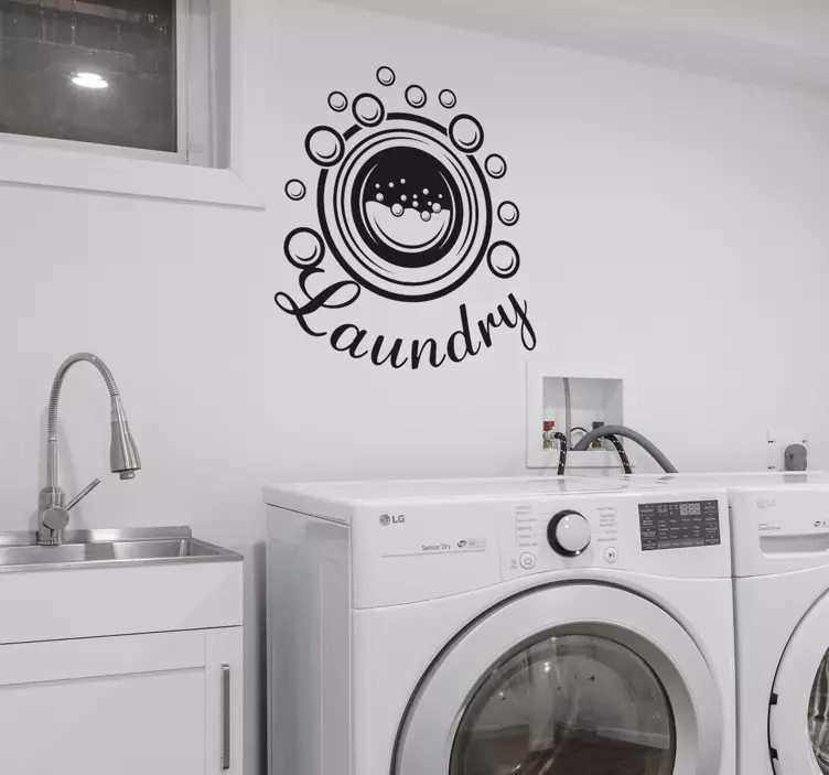 Nálepka na zeď s nabídkami bublin na prádlo - TenStickers