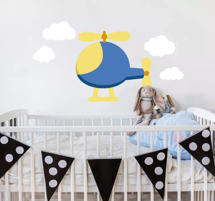 Přátelská helikoptéra děti nálepka - TenStickers