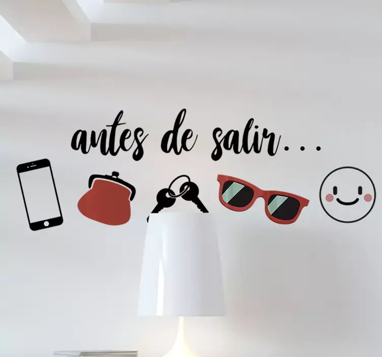 Před opuštěním samolepky na zeď s textem na zeď - TenStickers