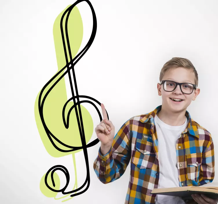 Přízvuk hudební notace Zvířecí nálepka - TenStickers