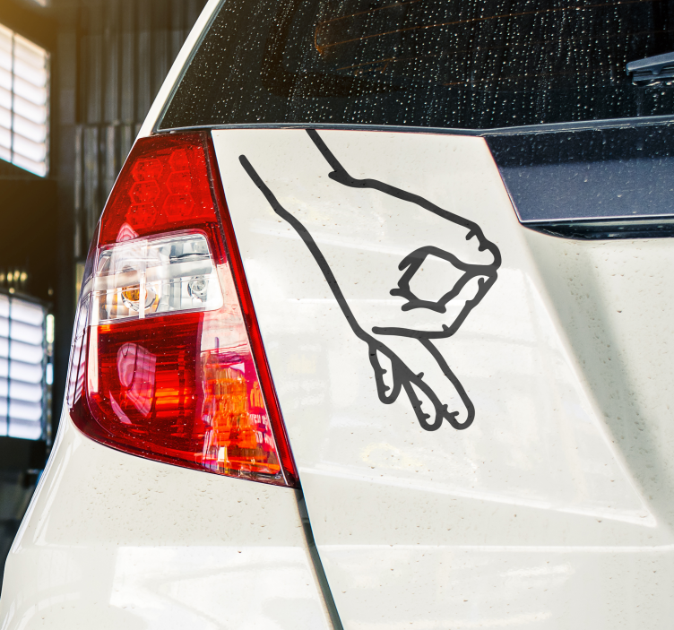 Prsty v kruhu samolepka na auto - TenStickers