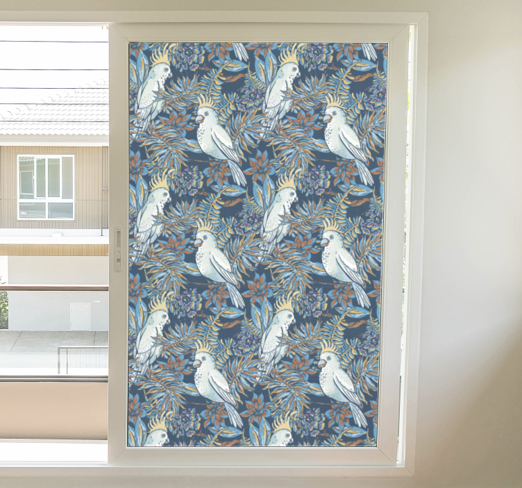 Nálepka okna ptáků a květin - TenStickers