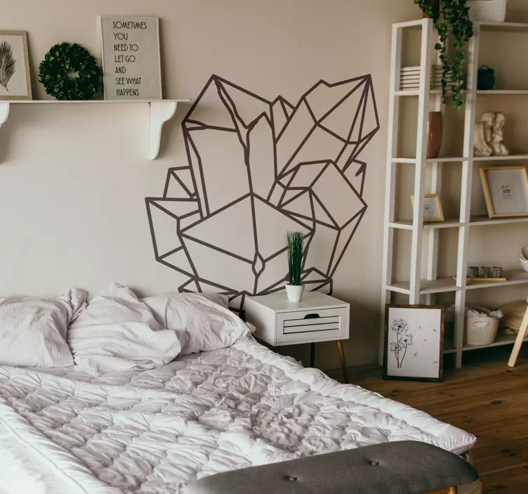 Křemenný jednobarevný čárový plakát - TenStickers