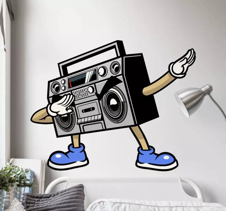 Retro boombox vintage samolepky - TenStickers