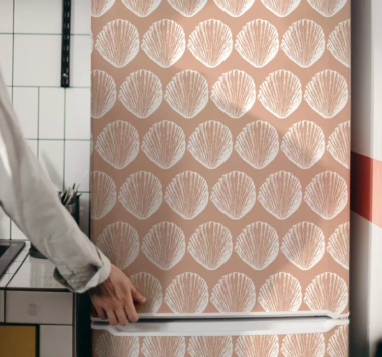 Samolepka na lednici s retro vzorem mušle - TenStickers