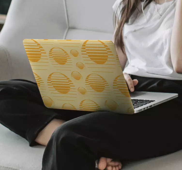 Retro slunce kreslit skiny notebooku - TenStickers