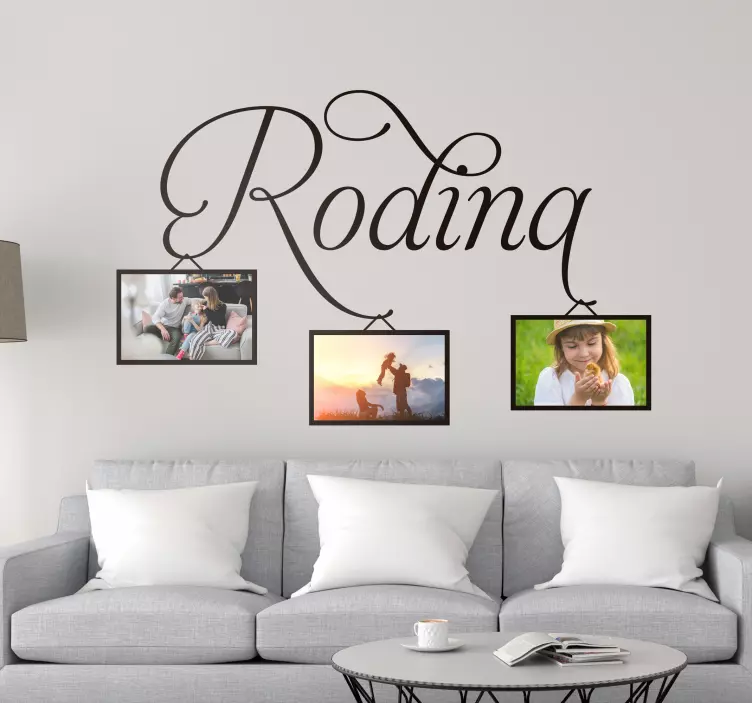 Rodinný obývací pokoj zeď dekor - TenStickers